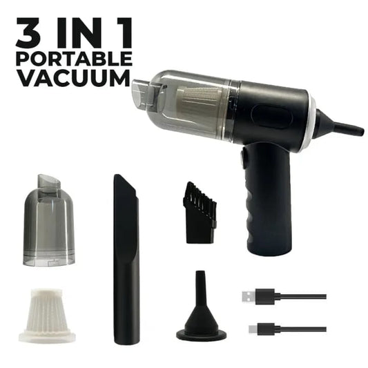 3 In 1 Portable Vacuum Cleaner Wireless Hand-held Cleaning For Car and Home