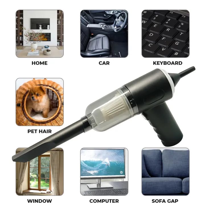 3 In 1 Portable Vacuum Cleaner Wireless Hand-held Cleaning For Car and Home