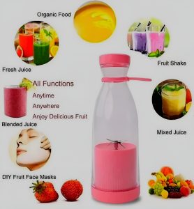 Mini Portable Blender Electric Fruit Juicer Mixers 380 Ml (random Color)